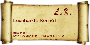 Leonhardt Kornél névjegykártya